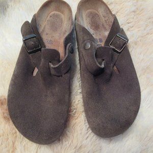 Birkenstock Boston Brown Suede